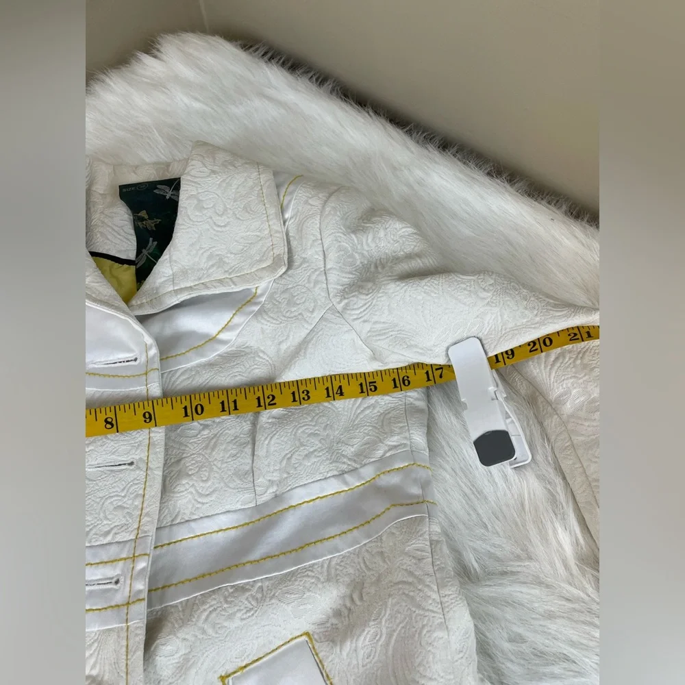 Desigual Embroidered trench coat with Colorful Graphic Design small - Picture 7 of 16